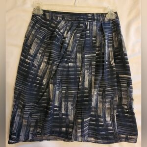 LOFT Navy and White Skirt